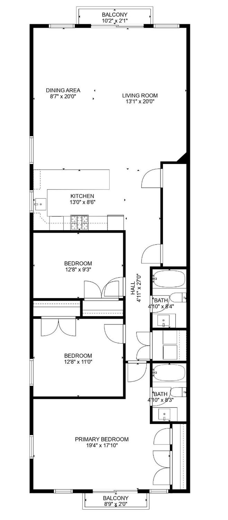 Huge Cozy Jersey Oasis With Double Balcony - 20 Mins To Nyc Jersey City
